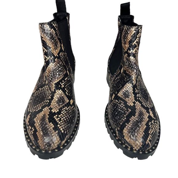 PAIGE Snake Print Ankle Boots - Picture 4 of 8